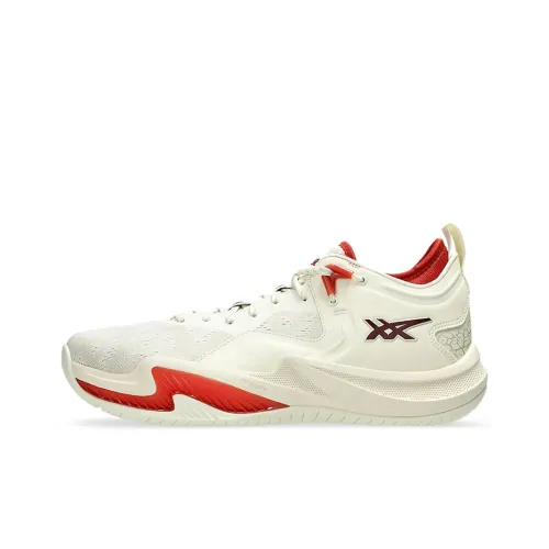 Asics Nova Surge 2 Баскетбольные кроссовки Низкие Топ Бежевый/Красный Унисекс