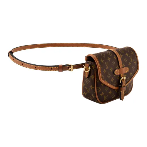 LOUIS VUITTON Монограмма Покрытый холст с коровья кожа цветовая схема одно плечо через плечо бананка женский коричневый