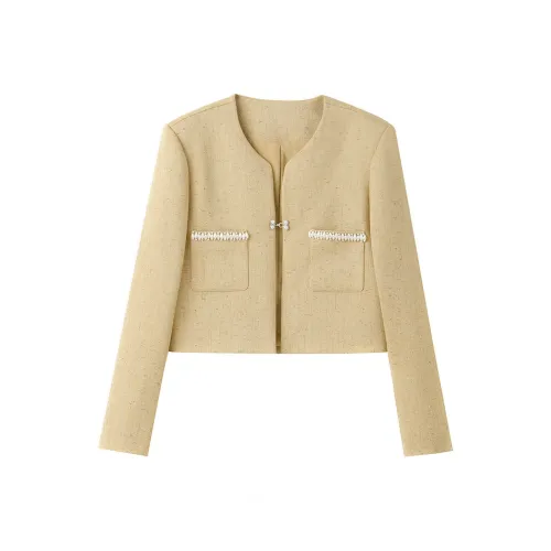 NINE WEST Желтое Женское Короткое Пальто