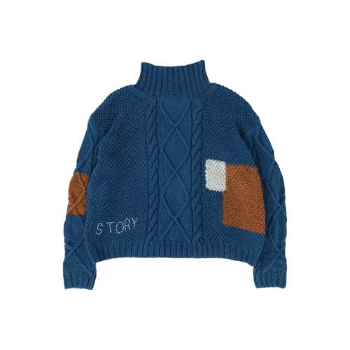 Story Mfg Синий Унисекс Свитеры