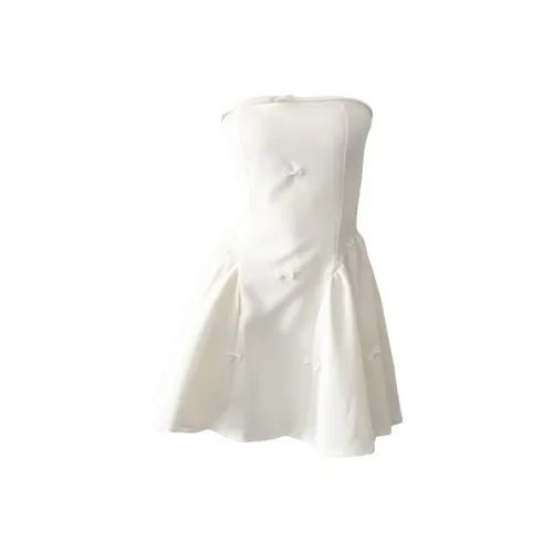 AFGGD Белый Женские Платья без рукавов