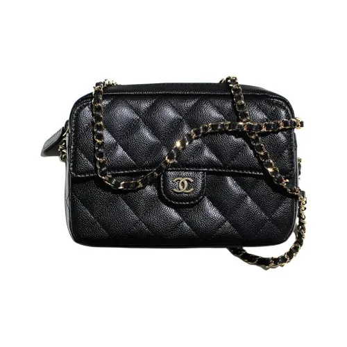 CHANEL Корова Кожа Camera Сумка Сумка через плечо Сумка на плечо Стандартная Женская Черная