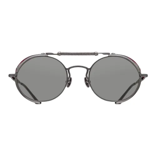 Matsuda Металлический Ацетат Круглые Солнцезащитные Очки Мужские Серебряные