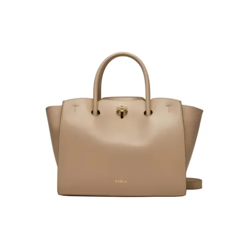 Furla Сумка из натуральной кожи сумка-тоут сумка для покупок сумка через плечо сумка среднего размера женская светлый умбра