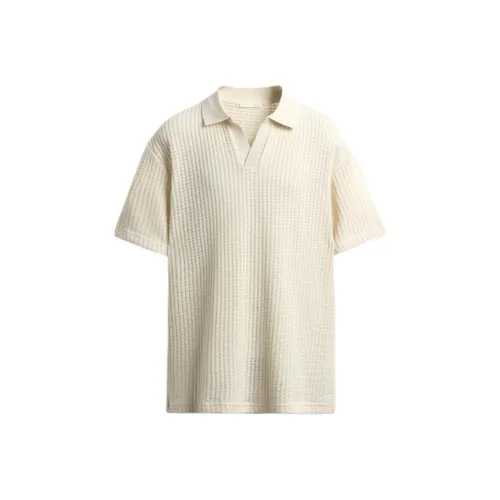 ZARA Морозный Белый Мужская Поло