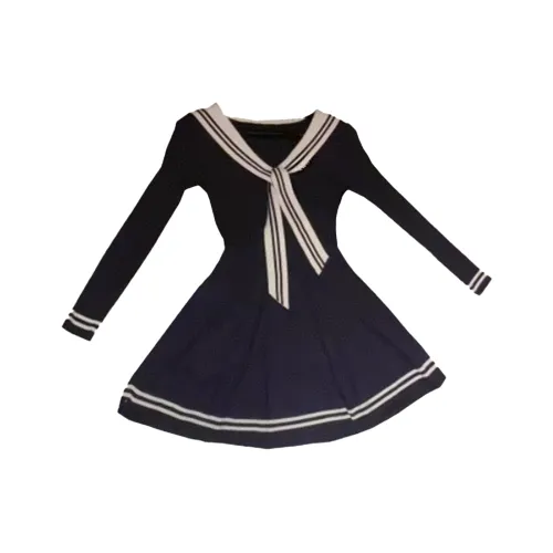 Meanalot Длинное платье с длинными рукавами женское