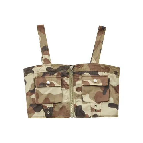 SUNTOMORROW Жилет 2025 Весна Лето Камуфляж Подростки