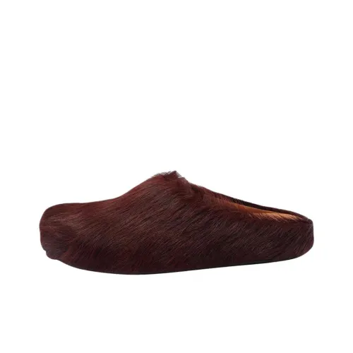 MARNI Резиновая подошва Домашние тапочки Мужские Бургунди