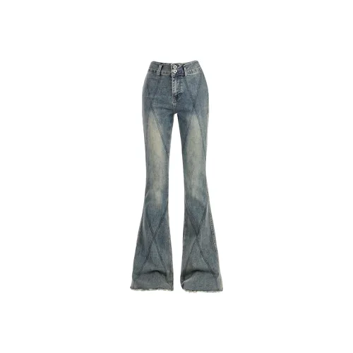 JOPPTI Blue Women's Jeans JOPPTI Синий Женские Джинсы