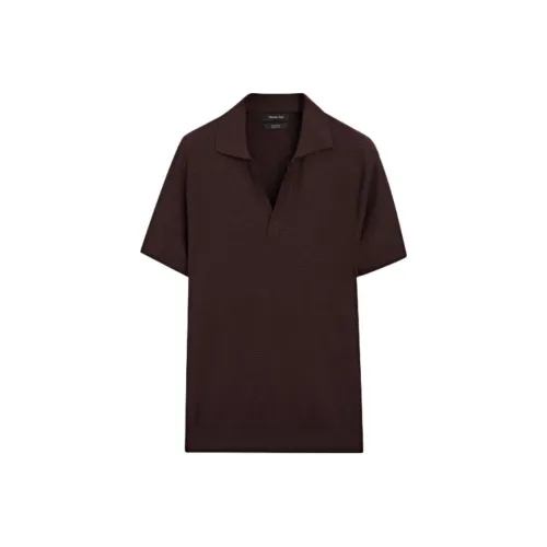 Massimo Dutti Red Men's Polo Shirt Масимо Дутти Красный Мужская Поло Рубашка