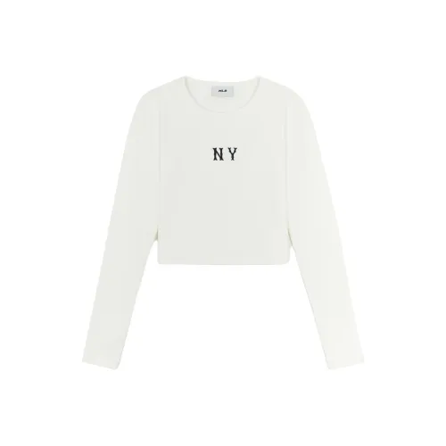 MLB Айвори Белый Женские T-Рубашки