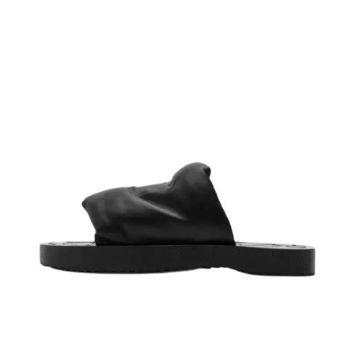 Burberry Equestrian Knight Логотип Slab Квадратный носок Тапочки Мужской Черный