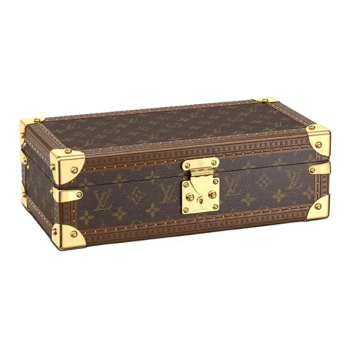 LOUIS VUITTON Холст Твердый Чехол Сумка 35 Унисекс Коричневый