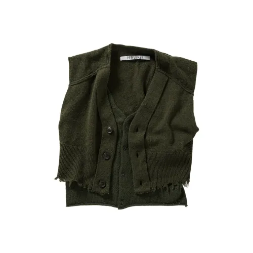 Perverze Lambs Шерсть Отделение KNIT Жилет Женские