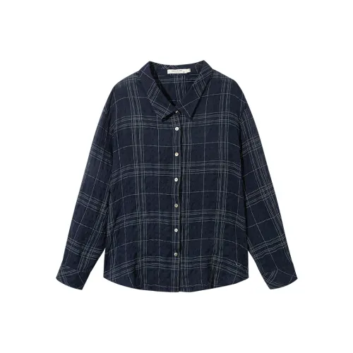 Ouyang Темно-синие женские рубашки