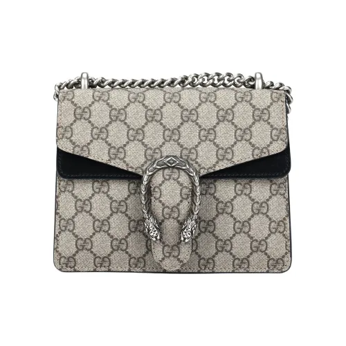 GUCCI Dionysus Холст и Кожаная Сумка через плечо Сумка на плечо Женская Коричневая