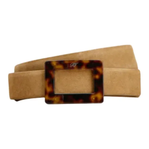 Roger Vivier Козья кожа Кожаные ремни Женские Бежевый 3 см