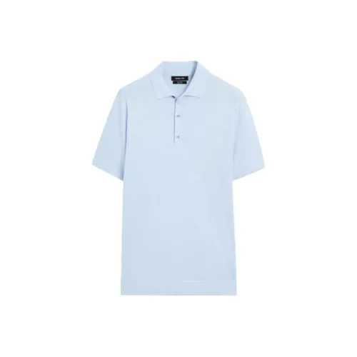 Massimo Dutti Мужская поло синего цвета