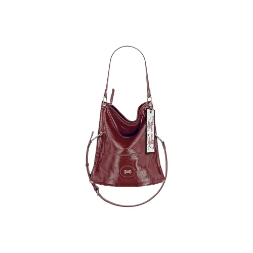 Great Dog and Black Horse Коровья кожа Тоут Большой Женские Ангорский красный