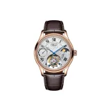 Розовое золото, белый циферблат