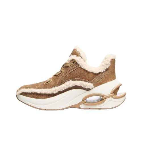 MICHAEL KORS TONI Низкий Топ Флоковые Масло-Подошвенные Кроссовки Женские Коричневый