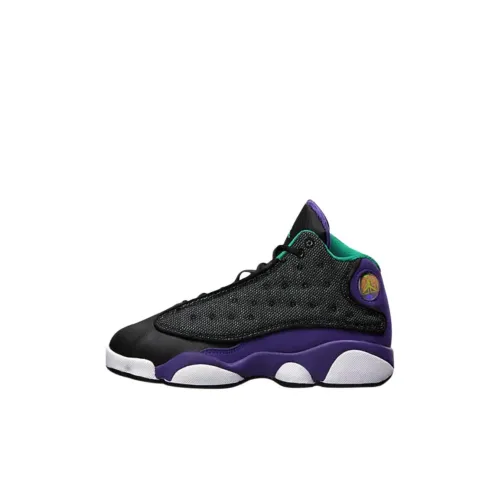 Jordan Air Jordan 13 MID Топ Детские баскетбольные кроссовки Черный для детей 3-7 лет