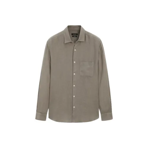 Massimo Dutti Темно-серые Мужские Рубашки