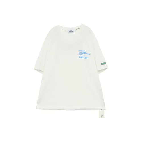 SUNTOMORROW T-рубашка 2025 Лето Темно-красный Фиолетовый Белый Подростки