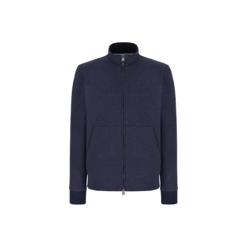 Canali Мужские куртки морского синего цвета