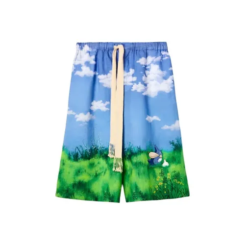 LOEWE Sky Blue Unisex Casual Shorts LOEWE Небесно-голубые унисекс повседневные шорты