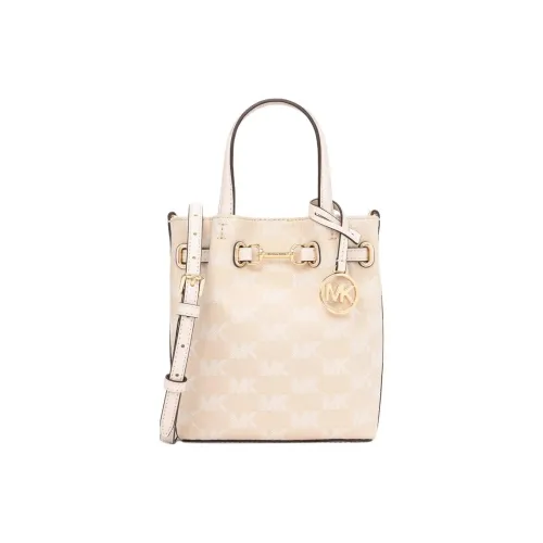 MICHAEL KORS Carson Золото Металлический Компонент Сумка через плечо Сумка Маленькая Женская Светло-Кремовая