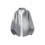 [Быстросохнущий Кронштейн-Вверх Ожерелье-чокер] Светло-серый (Mb Moon Fantasy Логотип на груди)