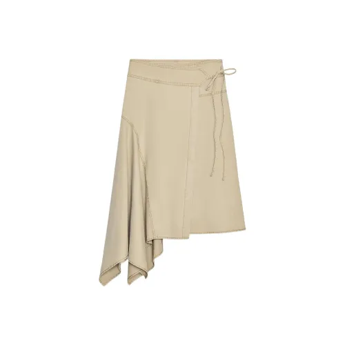 ZARA Коричневая Женская Повседневная Длинная Юбка