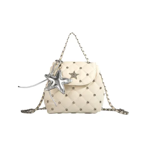 Jade En Plus ПУ (полиуретан) Одно плечо Портативный Рюкзак Обычный Женские Rime Белый Полированный Черный