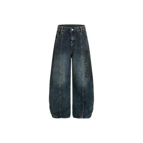 WAYHWEI Blue Unisex Jeans WAYHWEI Синий Унисекс Джинсы