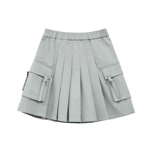 SUNTOMORROW 2025 Умеренный Юбка Весна Подростки Светло-серый Хаки