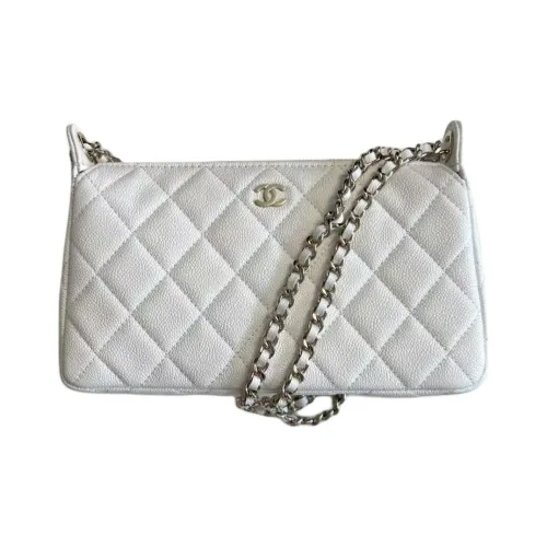 Chanel Икорная коровья кожа Сумка через плечо Женская Белая