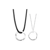 Вырез круглый, ожерелье, 1 пара (мужская веревка + женская цепочка)