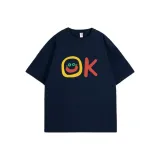 Темно-синий синий футболка