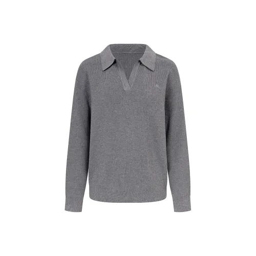 Ariseism Стильный Свободный крой Отложной воротник Свитер Куртка Для Женщин В AUTUMN Женская