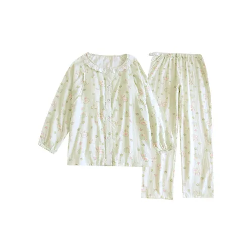 MIANQU Светло-зеленый женский пижамный комплект