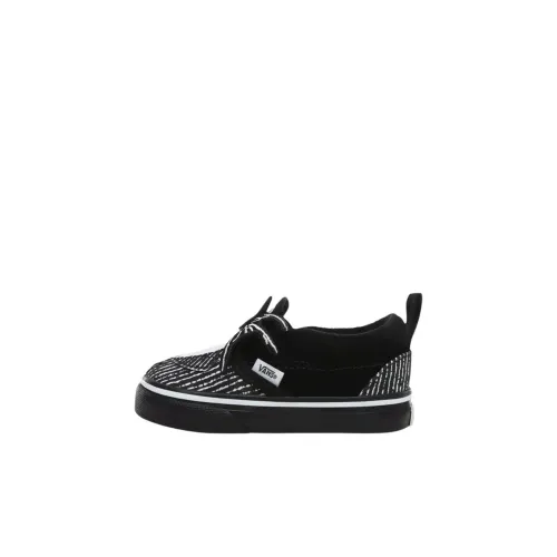 The Nightmare Before Рождество x Vans CLASSIC Slip-On Low Top Обувь для малышей Черный Белый Infant и Toddler