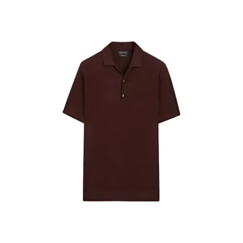 Massimo Dutti Red Men's Polo Shirt Масимо Дутти Красный Мужская Поло Рубашка