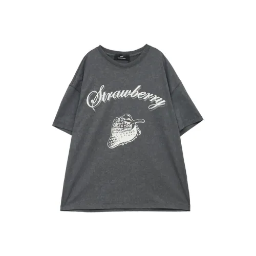 SUNTOMORROW T-рубашка 2025 Лето Темно-серый Фотиния Серый Подростки