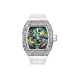 Белый с отметками, лазурный дракон