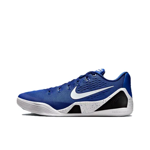 Nike Kobe 9 Slip Resistant Abrasion Resistant Низкие Баскетбольные Кроссовки Унисекс Blue