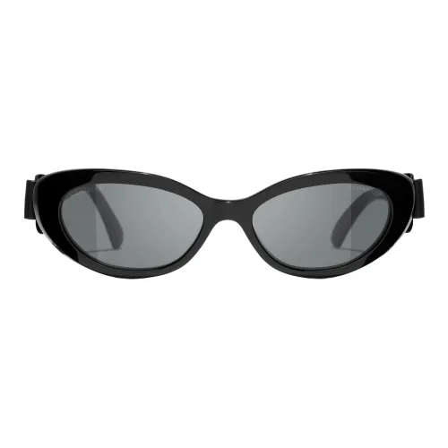 CHANEL СОЛНЦЕЗАЩИТНЫЕ ОЧКИ, ФОРМА КОШАЧИЙ ГЛАЗ Ацетат И Кожа Теленка