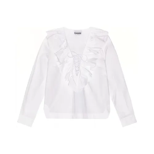 GANNI Белые Женские Рубашки