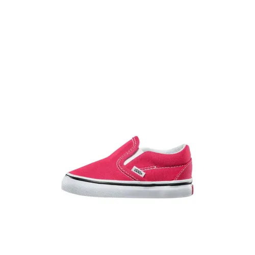 Vans CLASSIC Slip-On Низкий Топ Обувь для малышей Водяной красный Белый Infant и Toddler