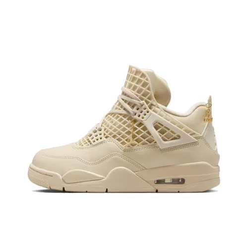 Jordan Air Jordan 4 Винтажные Баскетбольные Кроссовки MID Топ Коричневый Женские